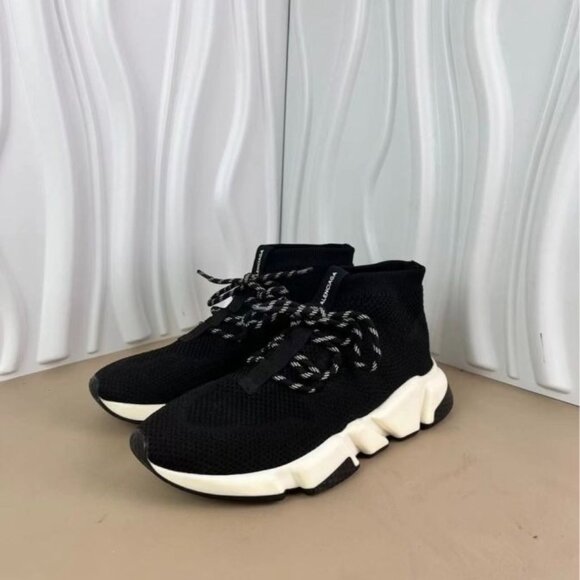 Balenciaga Sock Sneakers Black & White - Picture 1 of 7